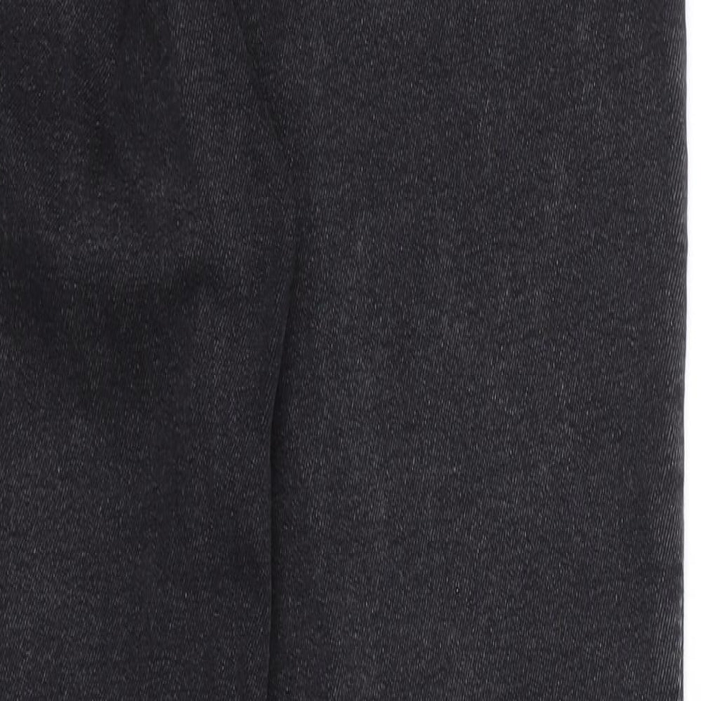 Divided Womens Black Cotton Straight Jeans Size 6 Regular Zip