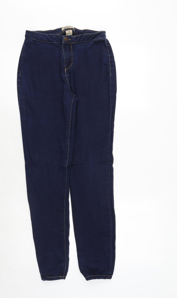 Blue Spice Womens Blue Cotton Tapered Jeans Size 26 in Regular Zip