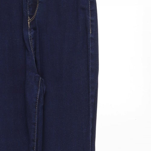 Blue Spice Womens Blue Cotton Tapered Jeans Size 26 in Regular Zip
