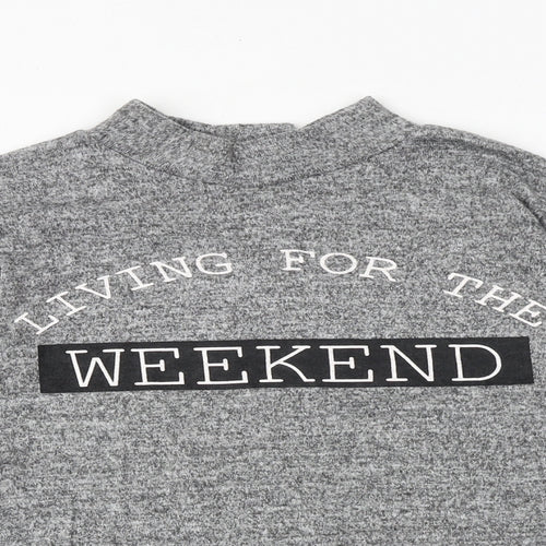 Select Womens Grey Polyester Pullover Sweatshirt Size 10 Pullover - Living for the Weekend
