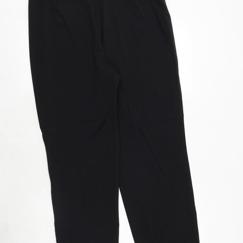 Marks and Spencer Womens Black Polyester Trousers Size 18 Regular Zip