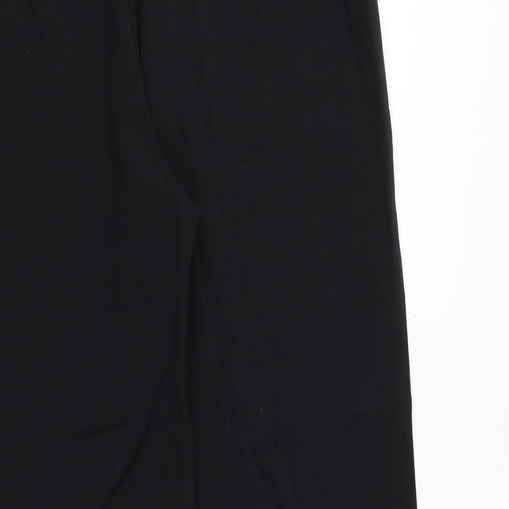 Marks and Spencer Womens Black Polyester Trousers Size 18 Regular Zip