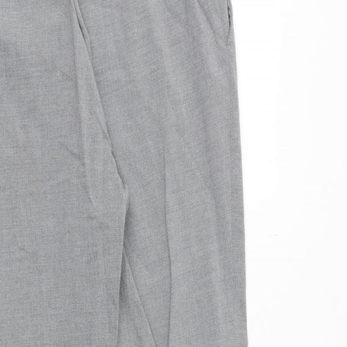 Uniqlo Womens Grey Polyester Trousers Size 31 in Regular