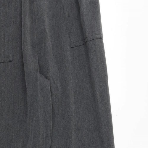 AFIBEL Womens Grey Polyester Trousers Size 16 Regular