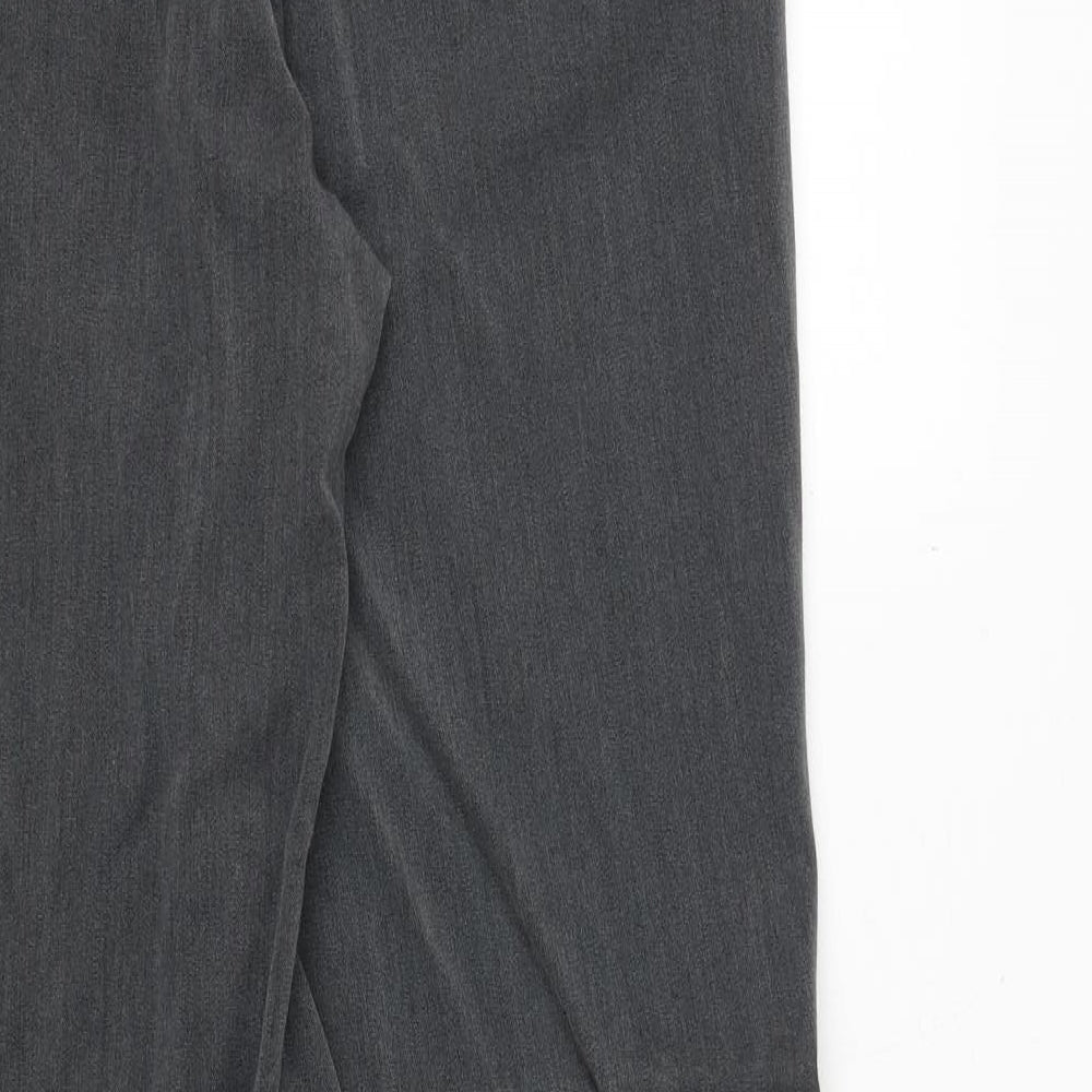 AFIBEL Womens Grey Polyester Trousers Size 16 Regular