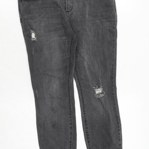 Salad Jeans Womens Grey Cotton Skinny Jeans Size 28 in Regular Zip