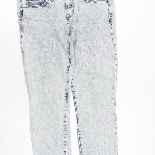 Gap Womens Blue Cotton Straight Jeans Size 32 in Regular Zip