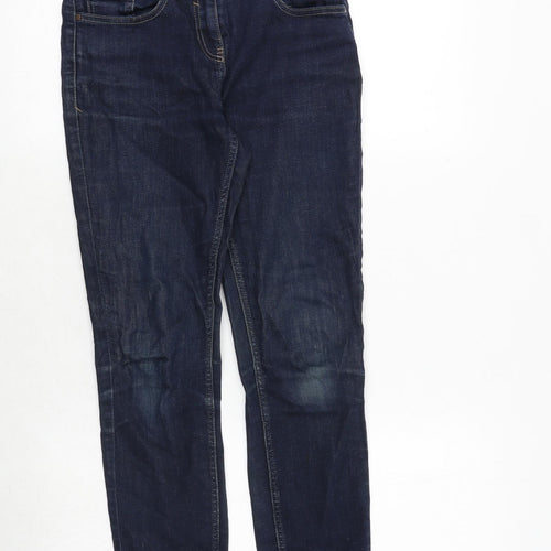 NEXT Womens Blue Cotton Skinny Jeans Size 8 Regular Zip