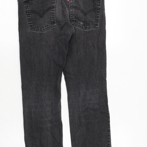 Signature by Levi Strauss & Co. Mens Black Cotton Straight Jeans Size 28 in L28 in Regular Zip