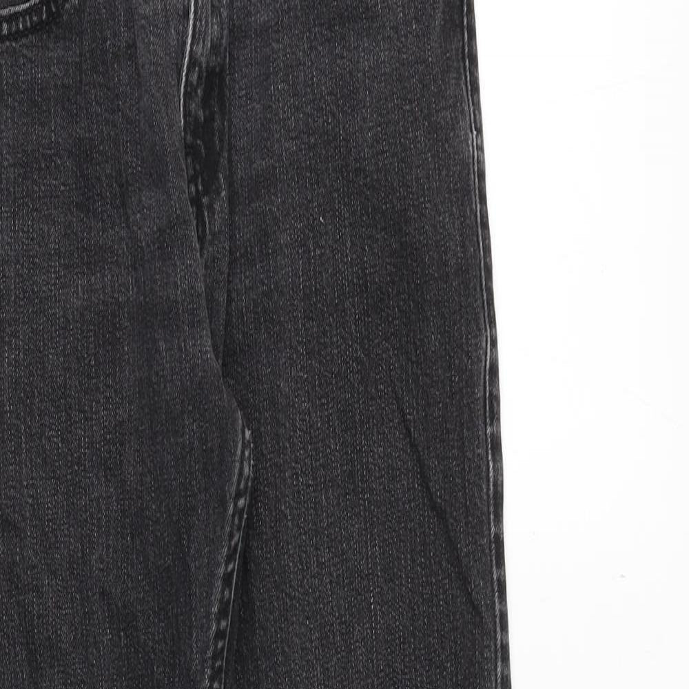 Signature by Levi Strauss & Co. Mens Black Cotton Straight Jeans Size 28 in L28 in Regular Zip