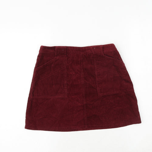 BDG Womens Red Polyester Mini Skirt Size XS Zip