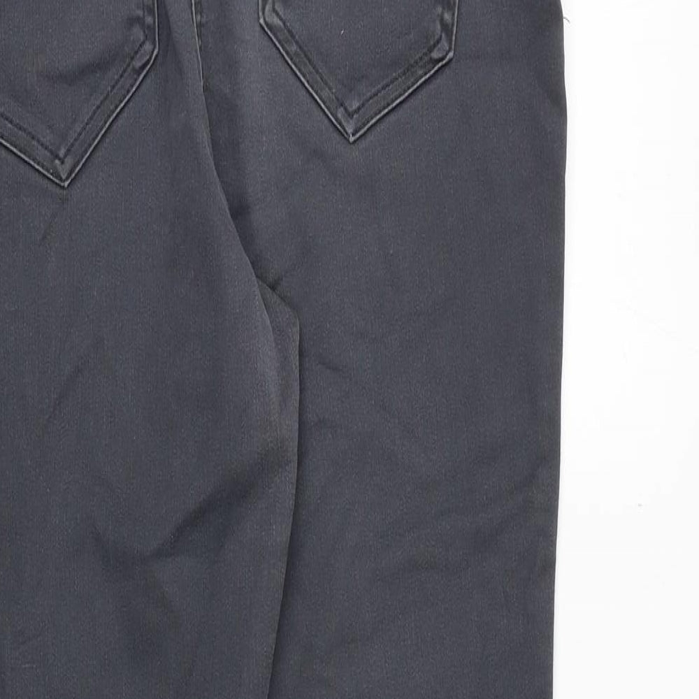 Wallis Womens Grey Cotton Skinny Jeans Size 12 Regular Zip