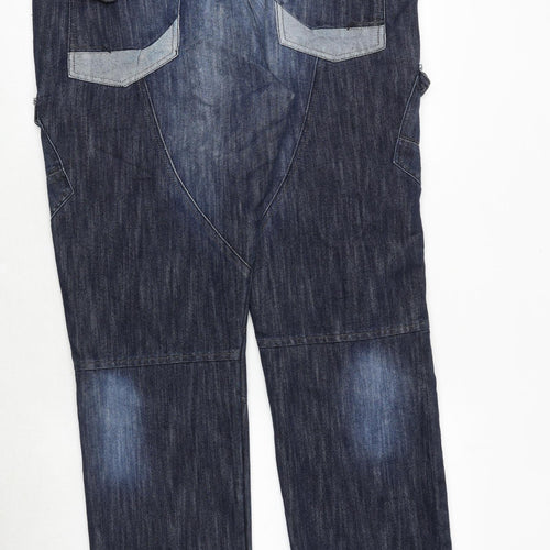 AIRWALK Mens Blue Cotton Straight Jeans Size 38 in Regular Zip