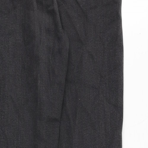 H&M Womens Black Cotton Straight Jeans Size 8 Regular Button