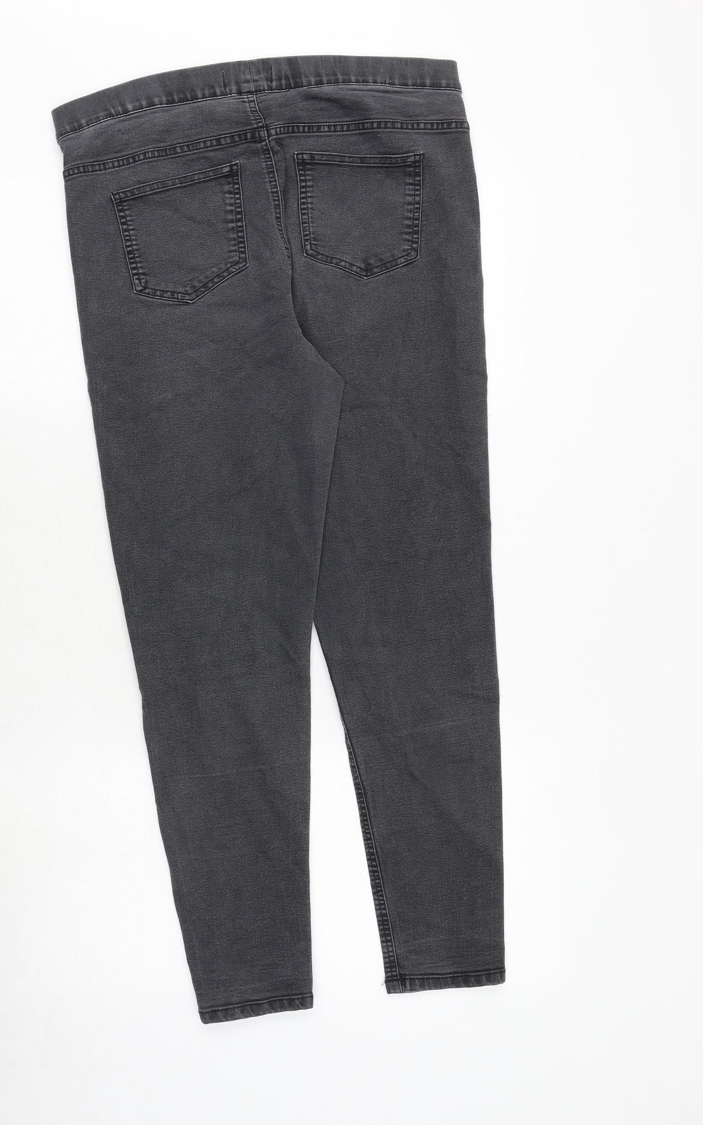 Marks and Spencer Womens Grey Cotton Jegging Jeans Size 14 Regular