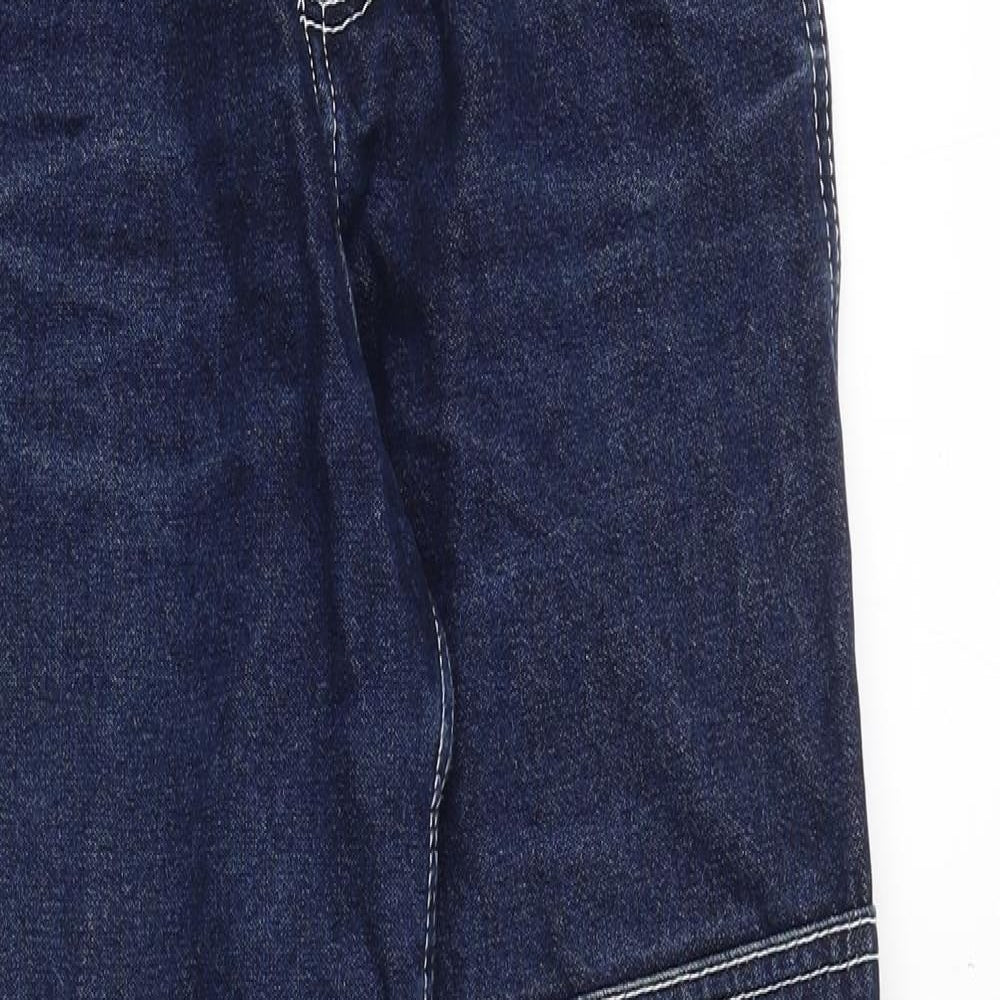 J.Galt Womens Blue Cotton Straight Jeans Size S Regular Zip
