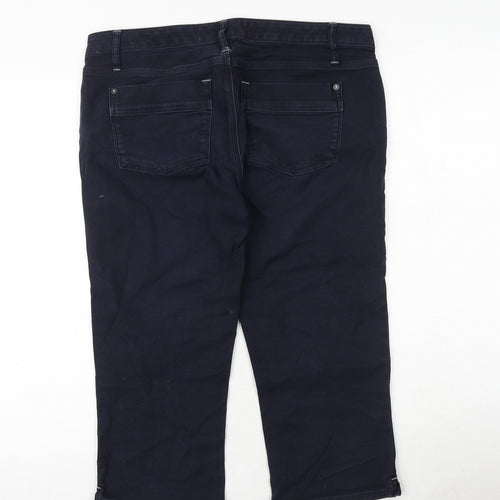 Gap Womens Blue Cotton Straight Jeans Size 34 in Regular Zip