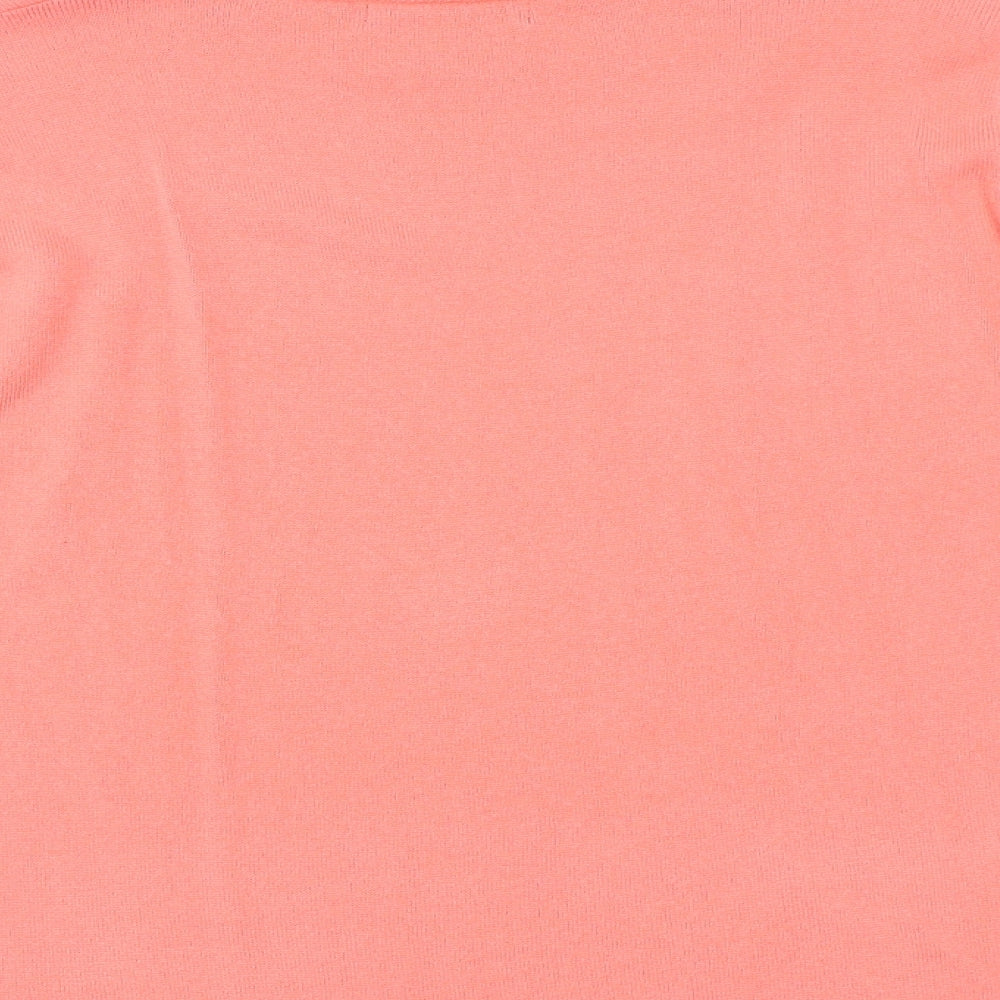 Bonmarché Womens Pink Mock Neck Acrylic Pullover Jumper Size L