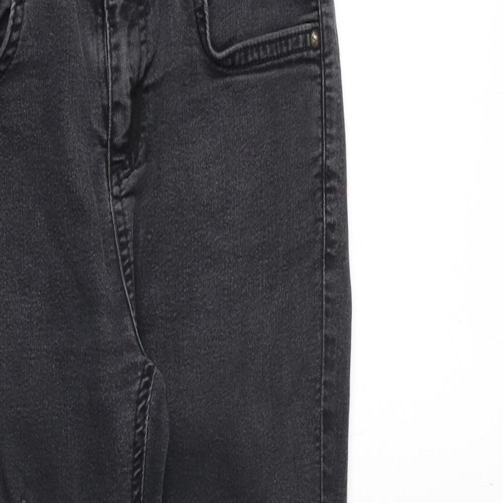 New Look Womens Black Cotton Skinny Jeans Size 8 Regular Zip