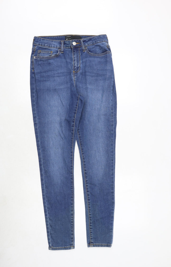Very Womens Blue Cotton Skinny Jeans Size 29 in Regular Zip