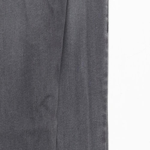 Dorothy Perkins Womens Grey Cotton Skinny Jeans Size 10 Regular Zip