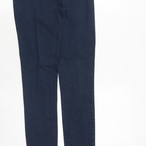 VILA Womens Blue Polyester Skinny Jeans Size 24 in Regular Zip