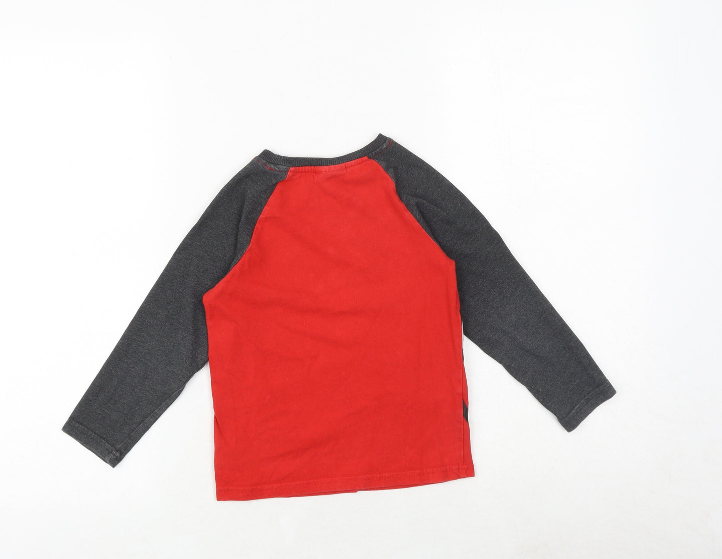 NEXT Boys Red Cotton Pullover T-Shirt Size 5 Years Round Neck Pullover - Angry Birds