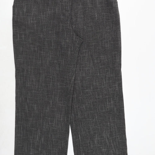 Marks and Spencer Womens Grey Polyester Trousers Size 39 in Regular Zip