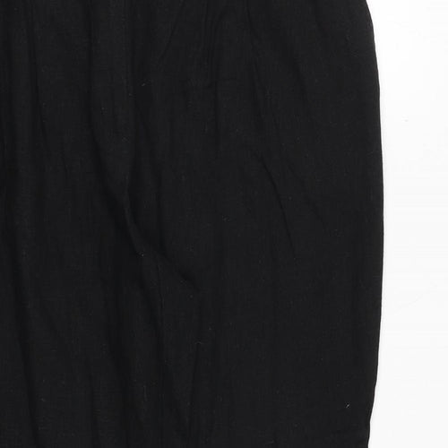 Dorothy Perkins Womens Black Polyester Trousers Size 14 Regular Zip