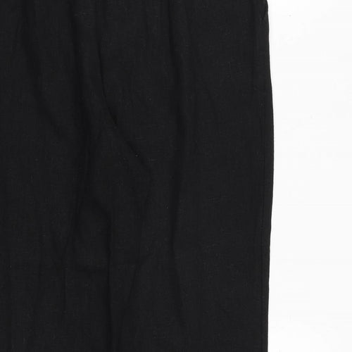 Dorothy Perkins Womens Black Polyester Trousers Size 14 Regular Zip
