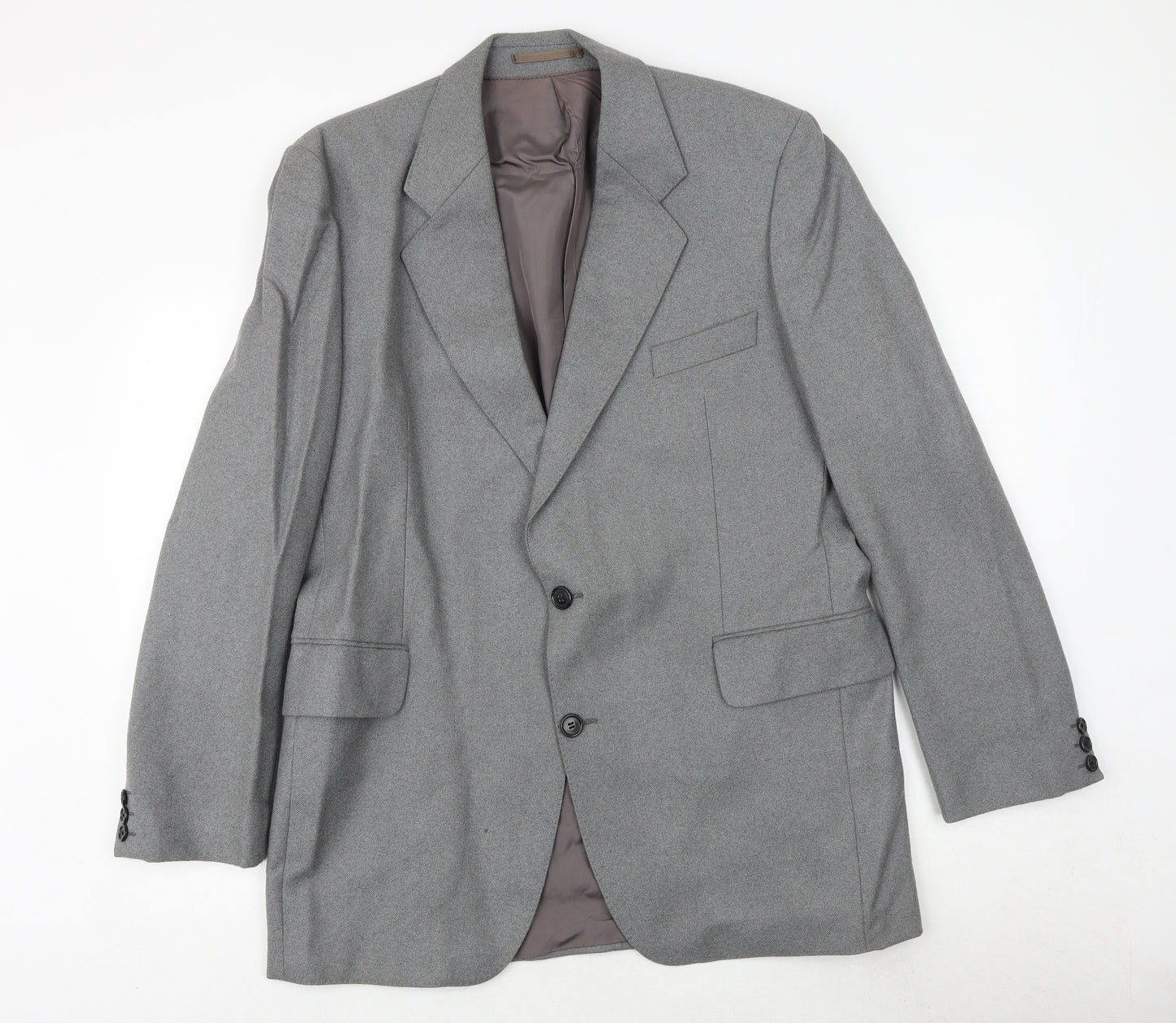 Hornes Mens Grey Polyester Jacket Suit Jacket Size 40 Regular