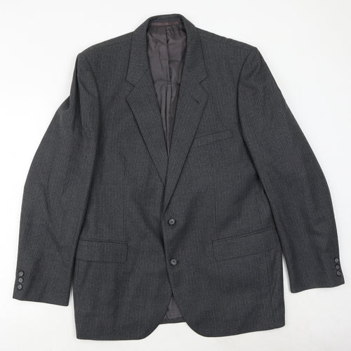 Burton Mens Grey Polyester Jacket Suit Jacket Size 38 Regular