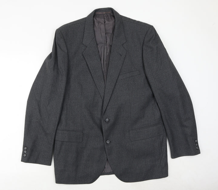 Burton Mens Grey Polyester Jacket Suit Jacket Size 38 Regular