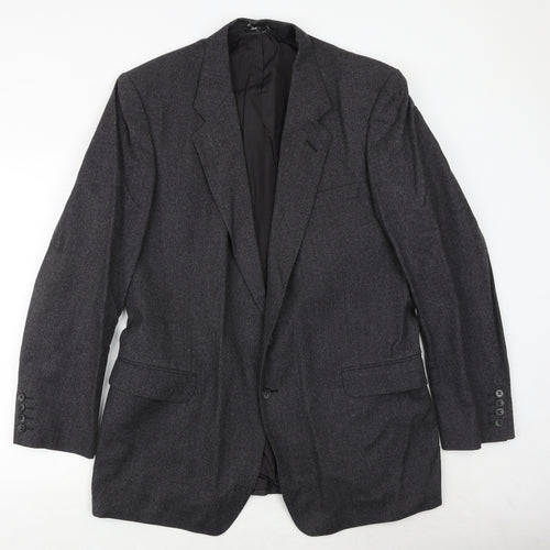 St Michael Mens Grey Wool Jacket Suit Size 44 Regular