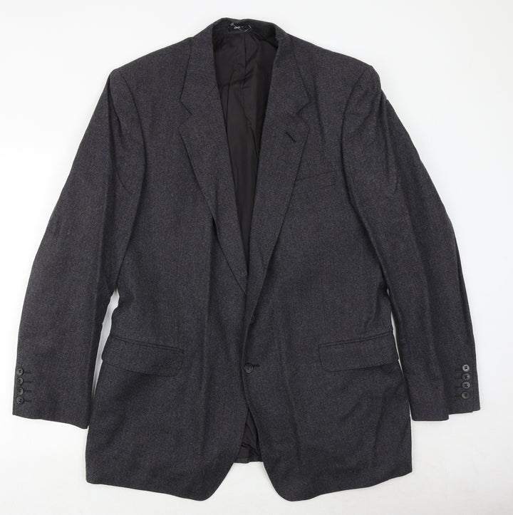 St Michael Mens Grey Wool Jacket Suit Size 44 Regular