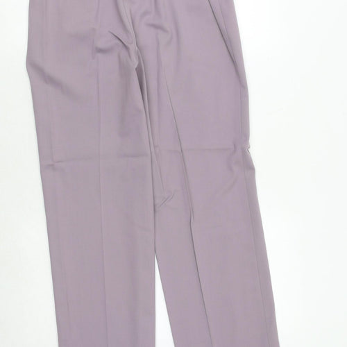 Artigiano Womens Purple Polyester Trousers Size 12 Regular Zip