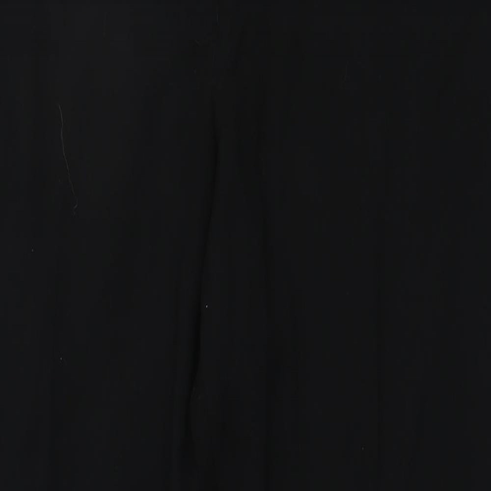 NEXT Womens Black Polyester Trousers Size 16 L30 in Regular Button