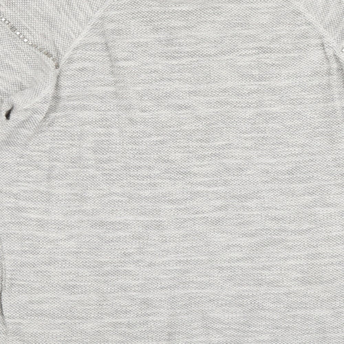 Indigo Womens Grey Cotton Basic T-Shirt Size 14 Round Neck