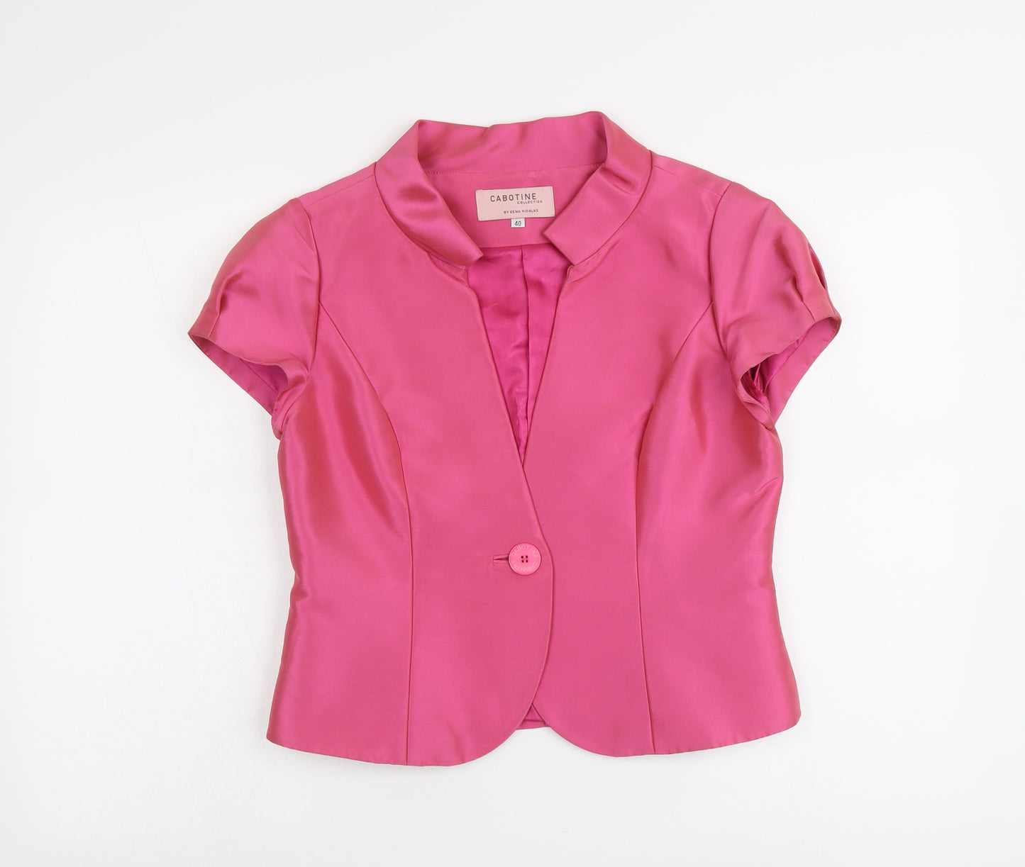 Cabotine Womens Pink Polyester Jacket Blazer Size 12