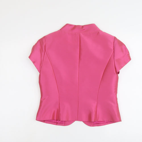 Cabotine Womens Pink Polyester Jacket Blazer Size 12