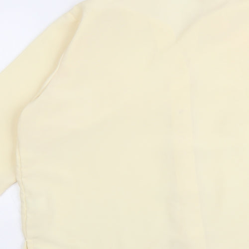 Daxon Womens Ivory Polyester Basic Button-Up Size 14 Collared