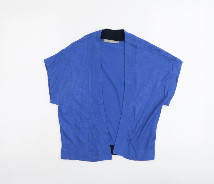Marks and Spencer Womens Blue V-Neck Viscose Cardigan Jumper Size 8