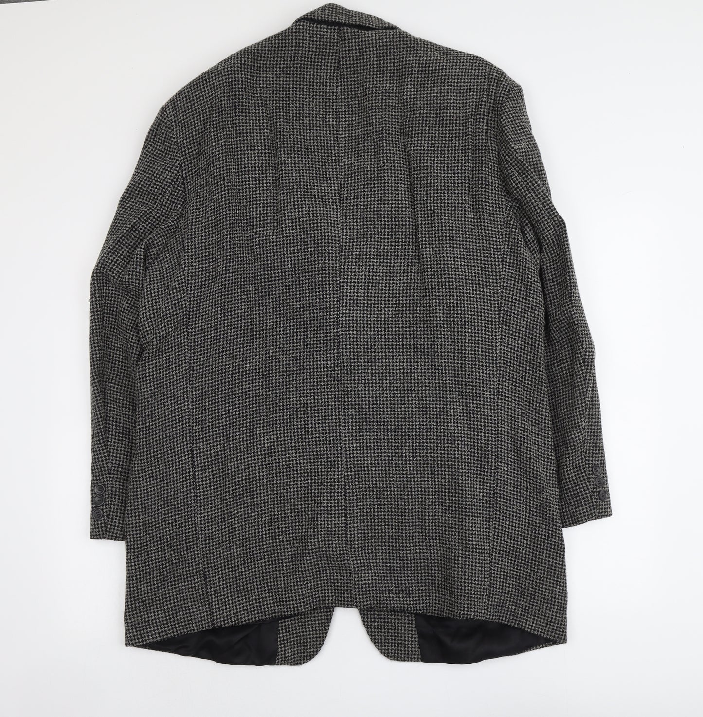 Arnold Brant Mens Grey Geometric Wool Jacket Suit Jacket Size 46 Regular