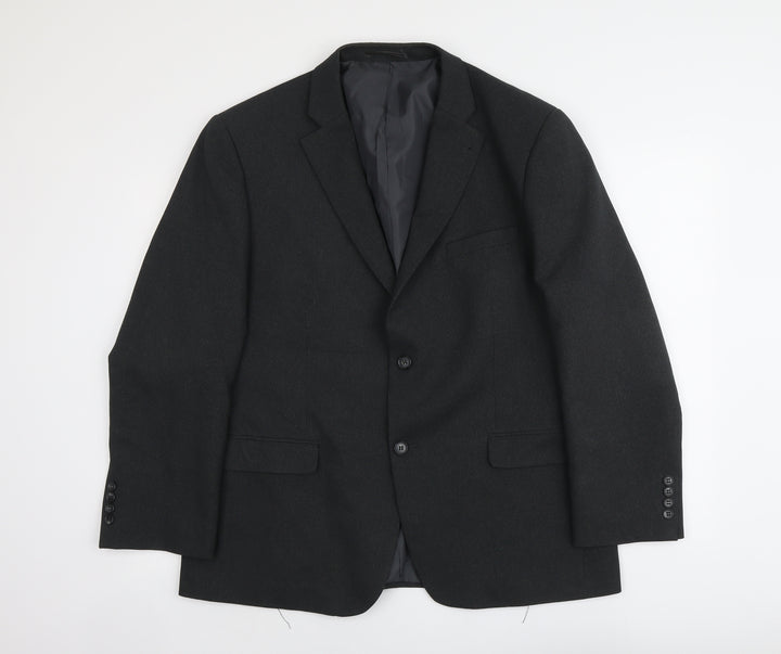 Greenwoods Mens Grey Polyester Jacket Suit Jacket Size L Regular