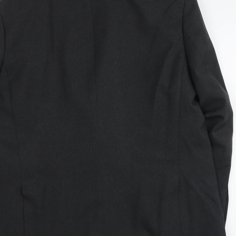 Greenwoods Mens Grey Polyester Jacket Suit Jacket Size L Regular