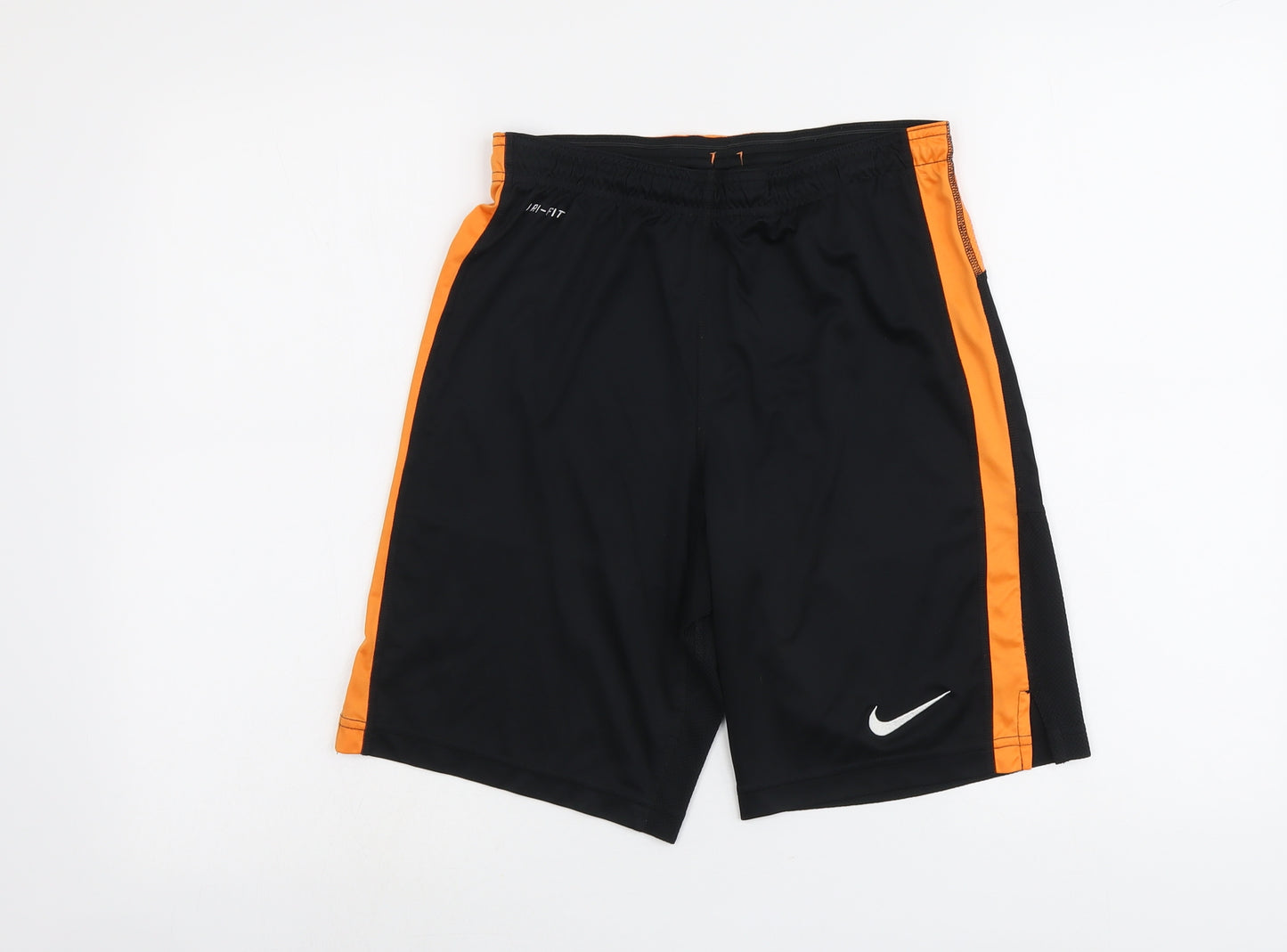 Nike Mens Black Colourblock Polyester Athletic Shorts Size S L10 in Regular Drawstring