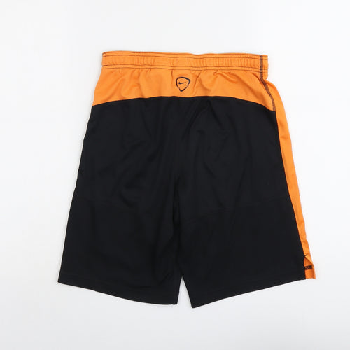Nike Mens Black Colourblock Polyester Athletic Shorts Size S L10 in Regular Drawstring