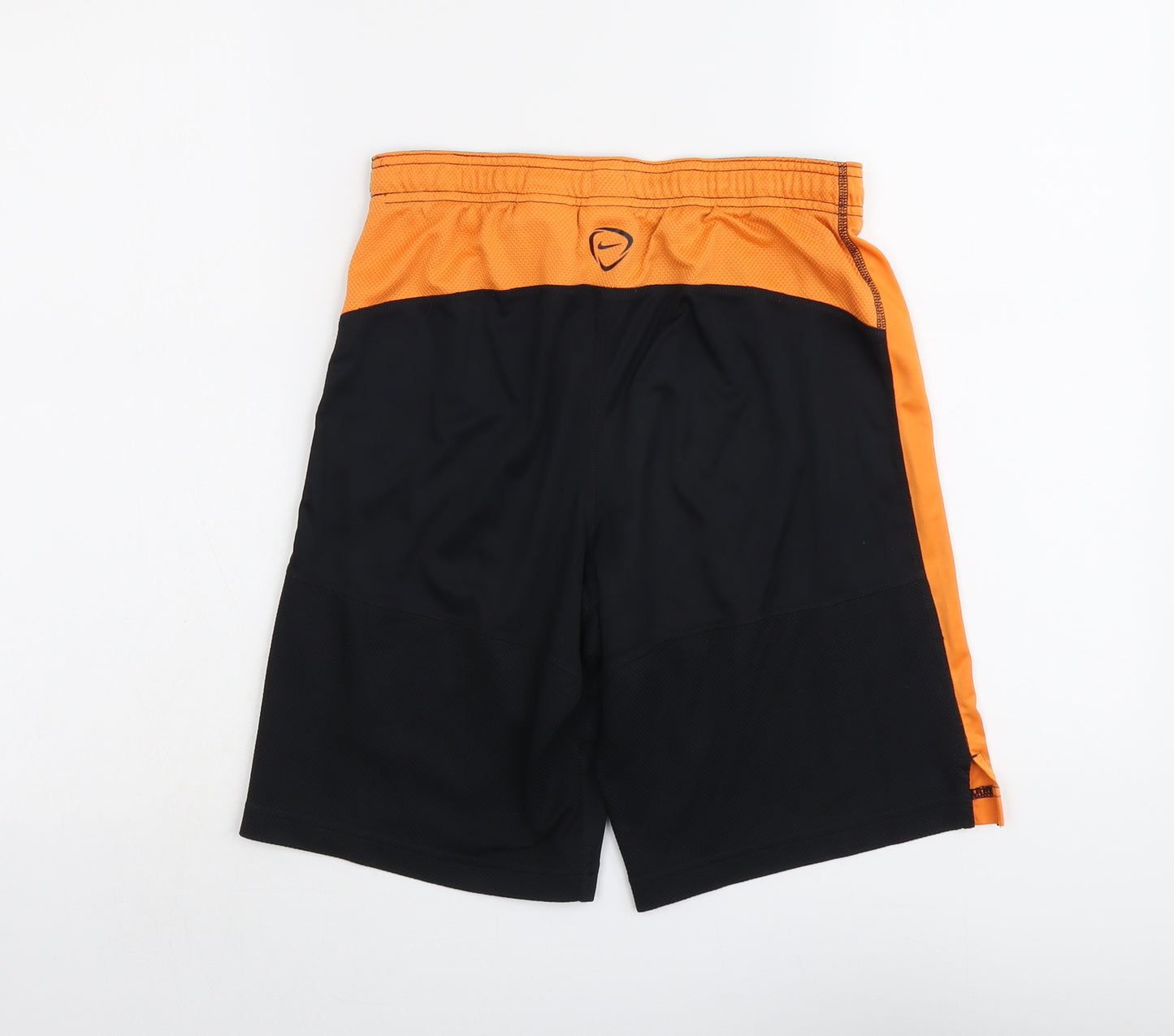 Nike Mens Black Colourblock Polyester Athletic Shorts Size S L10 in Regular Drawstring