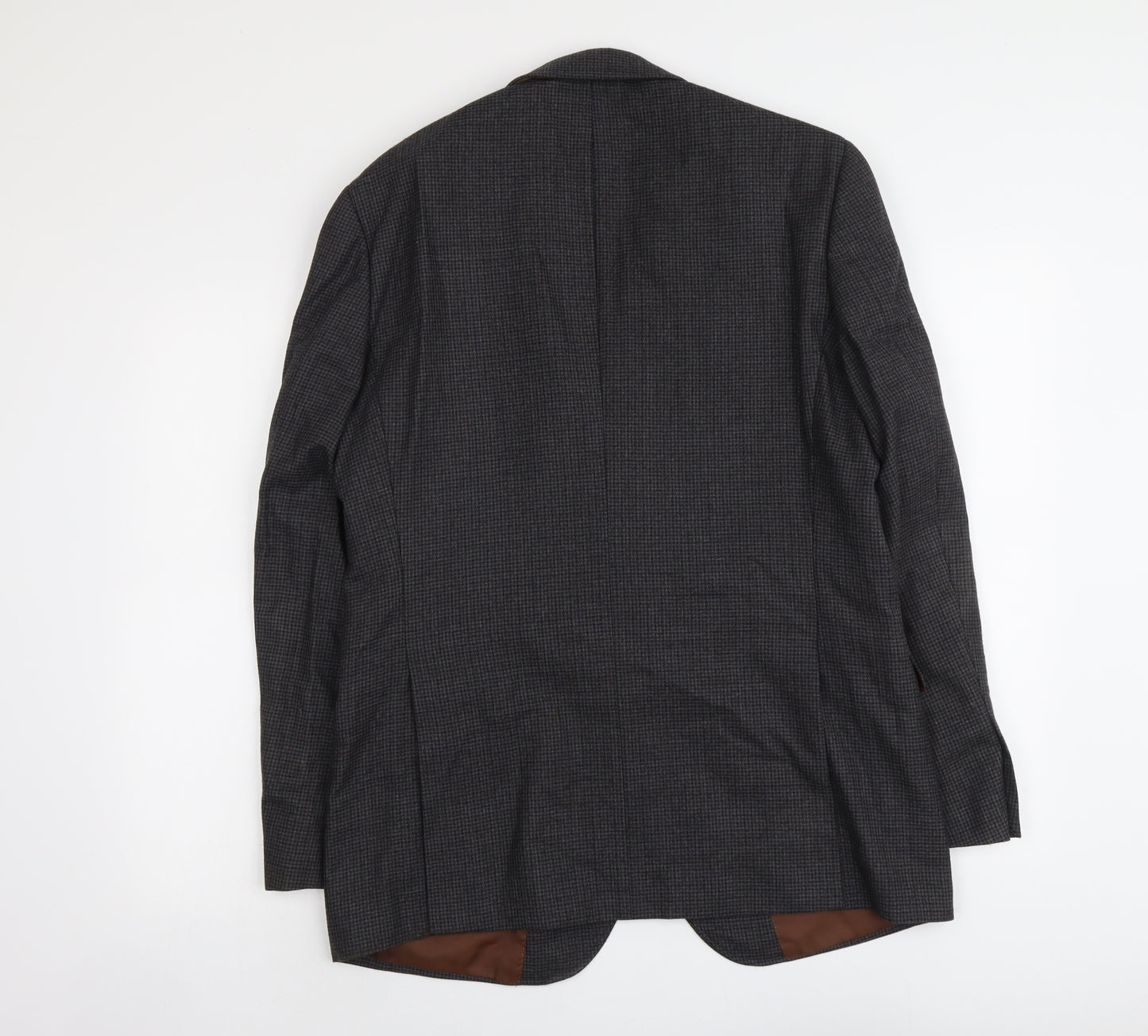 Marks and Spencer Mens Grey Geometric Wool Jacket Suit Jacket Size M Regular