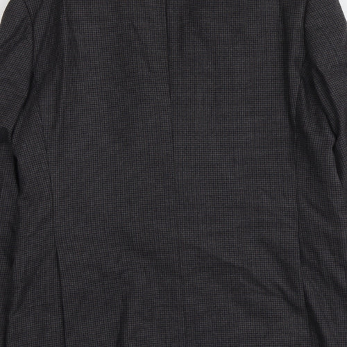 Marks and Spencer Mens Grey Geometric Wool Jacket Suit Jacket Size M Regular